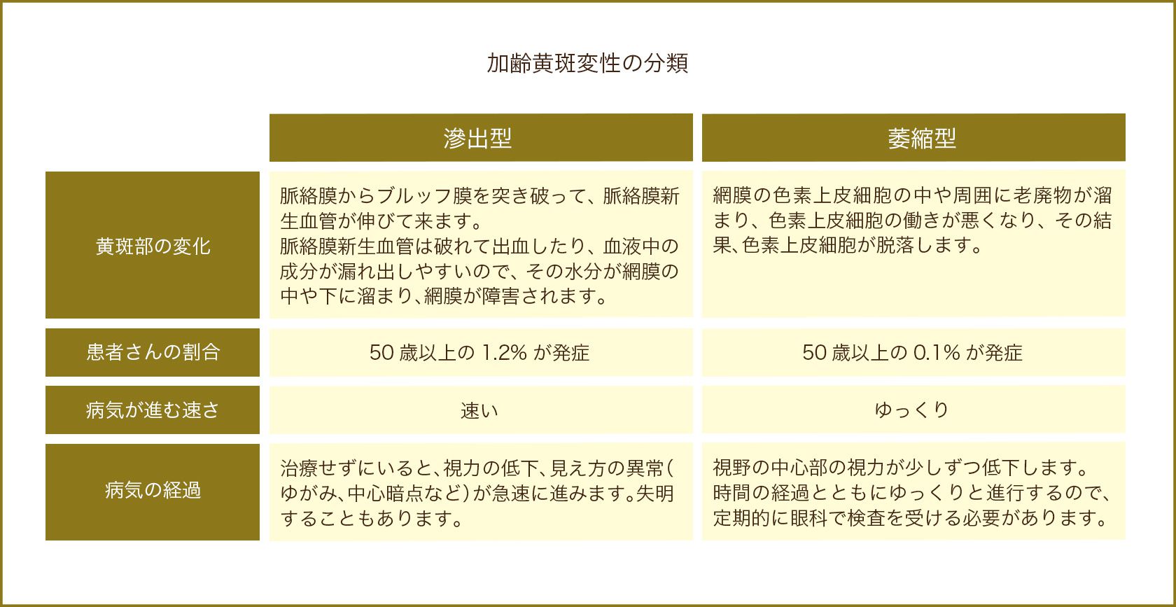 加齢黄斑変性の分類