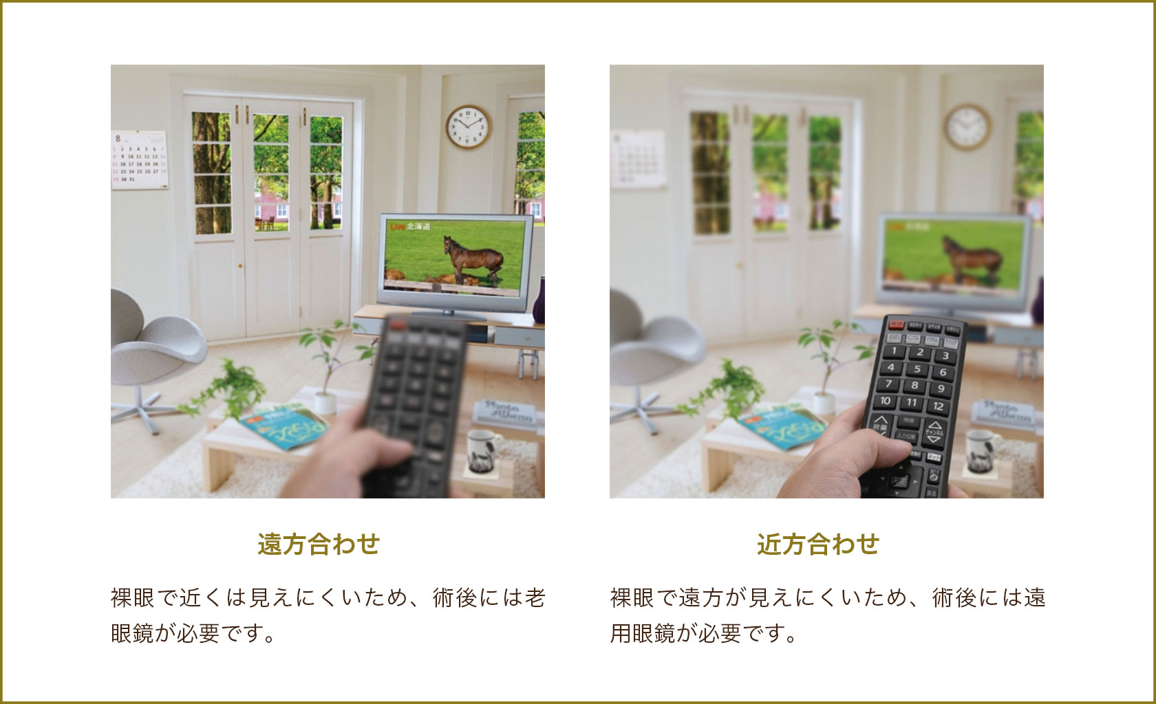 遠方合わせ・近方合わせ